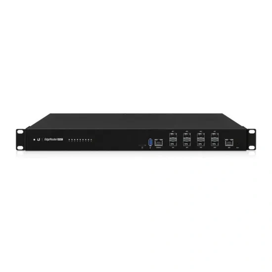 Router Ubiquiti UniFi EdgeRouter Infinity cu 8 porturi 10 Gigabit SFP+ si 1 port Gigabit RJ45, ER-8-XG, Black - Imagine 1