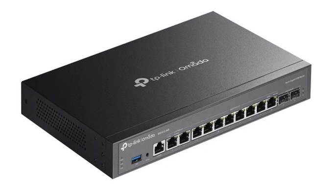 Router VPN Omada TP-LINK ER7412-M2, 2x porturi 2.5G RJ45, 10x porturi Gigabit WAN/LAN (2x SFP, 8x RJ45), 1x USB 3.0, Black - Imagine 3