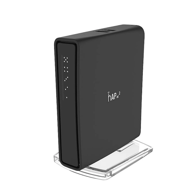 Mikrotik Router WiFi MIKROTIK hAP ac2 tower RBD52G-5HacD2HnD-TC, Dual Band, 5x RJ45 1000Mb/s, 1x USB, suport RouterOS, Black - IT-Fashion.ro
