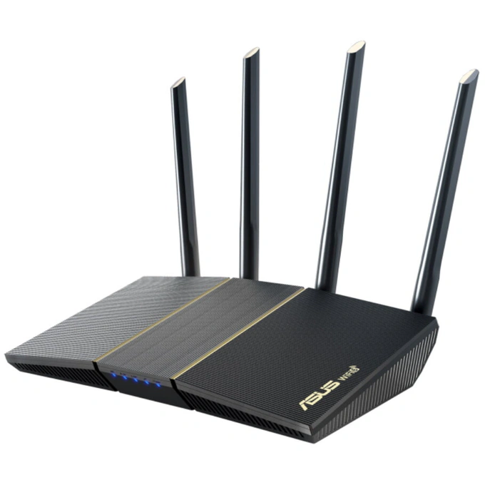 Router wireless ASUS RT-AX57 AX3000, Dual-Band, 4x LAN, 1x WAN, Wi-Fi 6, Negru - Imagine 1