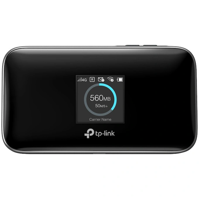 Router Wireless Portabil TP-LINK M7750 4G LTE, Cat 12 viteza pana la 600 Mbps, Micro SD, baterie 3280mAh, Black - Imagine 3