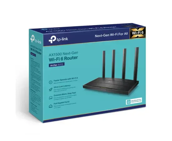 Router Wireless TP-LINK, Archer AX12, Wi-Fi 6, 802.11 ax, Dual-Band 1501 Mbps, Negru - Imagine 4