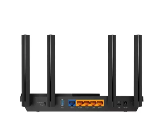 Router wireless TP-LINK Archer AX55, AX3000, Wi-Fi 6, Dual-Band, 802.11 a/b/g/n/ac/ax, 574+2402 Mbps, Negru - Imagine 3