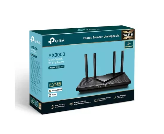 Router Wireless TP-LINK ARCHER AX55 PRO, Dual-Band, Wi-Fi 6, 2.4/5 GHz, 574 + 2402 Mbps, Black - Imagine 4
