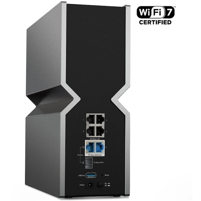 Router Wireless TP-LINK Archer BE800, BE19000, Tri-Band, Wi-Fi 7, USB 3.0, EasyMesh, VPN, ecran LED, Black - Imagine 4