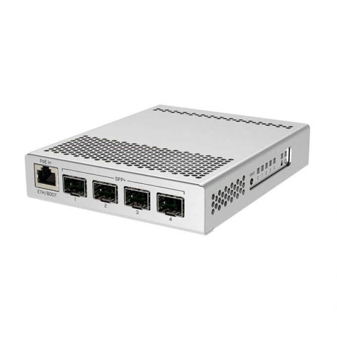 Switch Cloud Router 1 Gigabit, 4 SFP+ 10Gbps - MIKROTIK CRS305-1G-4S+IN, Silver - Imagine 1