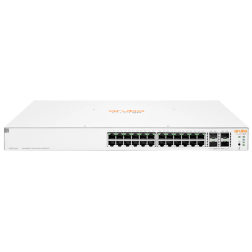 Switch HP Aruba Instant JL684B, 24 porturi, Gigabit PoE+, 4x SFP/SFP+ 10GbE, Alb - Imagine 1