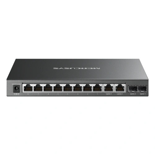 Switch MERCUSYS MS108GS, 8 porturi, PoE, Black - Imagine 1