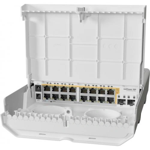 Switch MIKROTIK CRS318-16P-2S+OUT, 16 porturi, PoE, White - Imagine 3