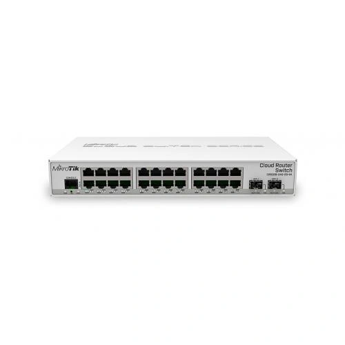 Switch MIKROTIK CRS326-24G-2S+IN, 24 porturi (1 PoE in), White - Imagine 1
