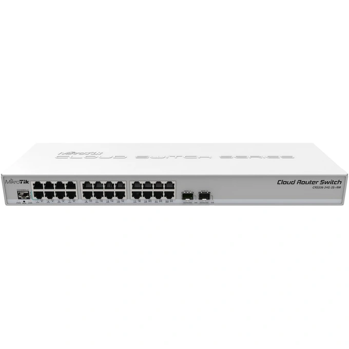 Switch MIKROTIK CRS326-24G-2S+RM L5, 24 porturi, White - Imagine 1