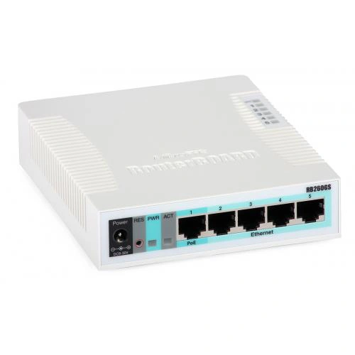 Mikrotik Switch MIKROTIK CSS106-5G-1S, 5 porturi, White - IT-Fashion.ro