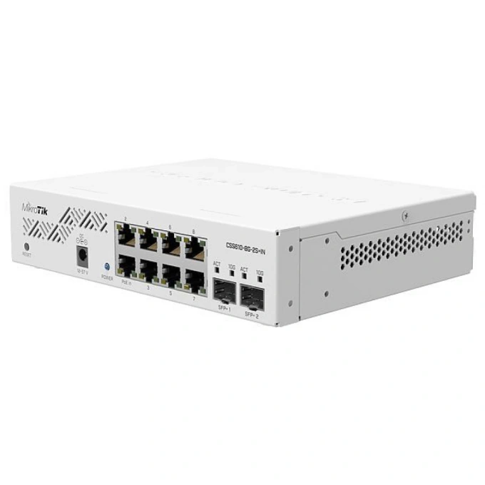 Switch MIKROTIK CSS610-8G-2S+IN, Smart Managed Cloud Router Switch, 1Gbps/10Gbps, White - Imagine 1