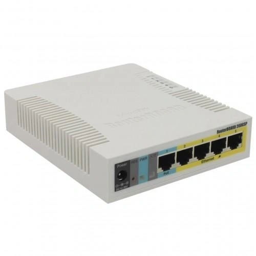 Switch MIKROTIK RB260GSP, 5 porturi (1 PoE in, 4 PoE Out), White - Imagine 3