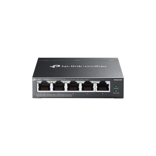 Switch TP-LINK ES205GP, 5 porturi (4 PoE+), Black - Imagine 1
