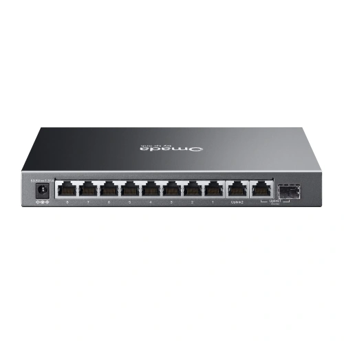 Switch TP-LINK ES210GP, 8-Port Gigabit PoE+ Switch with 1 SFP Slot, 63W, Black - Imagine 1