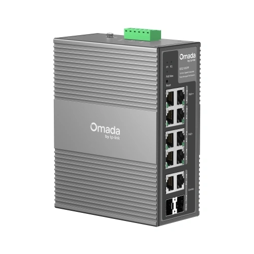 Switch TP-LINK IES210GPP, 10-Port Gigabit Industrial Managed PoE++, 6 PoE+, 2 PoE++ Ports, 2 SFP Slots, 240W, Black - Imagine 1