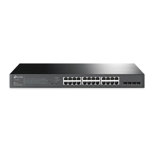 Switch TP-LINK JetStream TL-SG2428P, 24 porturi, PoE+, Black - Imagine 1