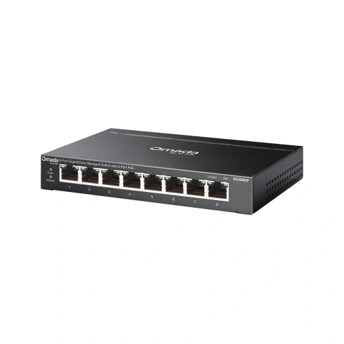 Switch TP-LINK Omada ES208GP, 8 porturi, PoE+, Black - Imagine 3