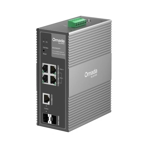 Switch TP-LINK Omada IES206GPP, 4 porturi (3 PoE+, 1 PoE++), Black - Imagine 1