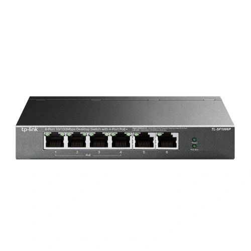 TP-LINK Switch TP-LINK TL-SF1006P, 6 porturi (4 PoE+), Black - IT-Fashion.ro