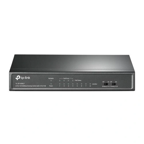 TP-LINK Switch TP-LINK TL-SF1008LP, 8 porturi (4 PoE), Black - IT-Fashion.ro