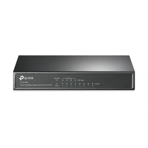 Switch TP-LINK TL-SF1008P, 8 porturi (4 PoE). Black - Imagine 1