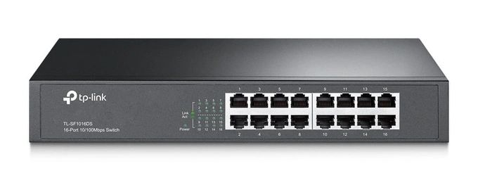 Switch TP-LINK TL-SF1016DS, 16 porturi, Black - Imagine 1