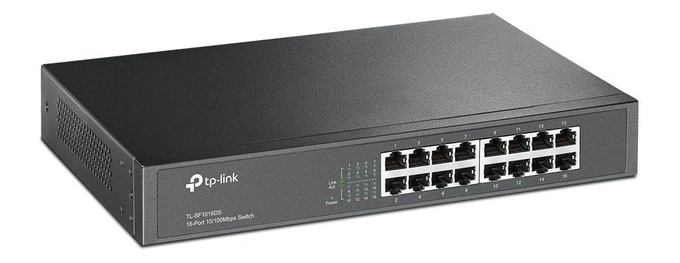 TP-LINK Switch TP-LINK TL-SF1016DS, 16 porturi, Black - IT-Fashion.ro