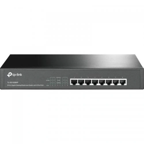 Switch TP-LINK TL-SG1008MP, 8 porturi, PoE, Black - Imagine 1