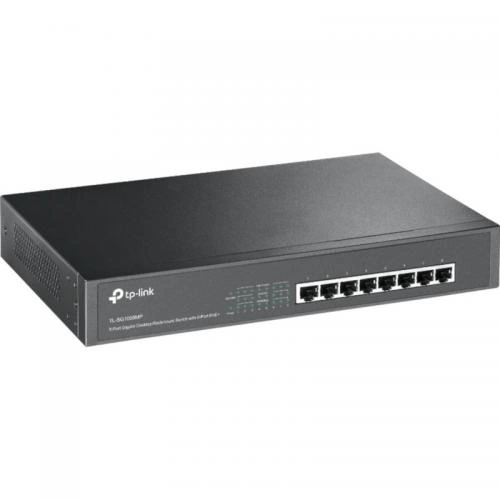 TP-LINK Switch TP-LINK TL-SG1008MP, 8 porturi, PoE, Black - IT-Fashion.ro