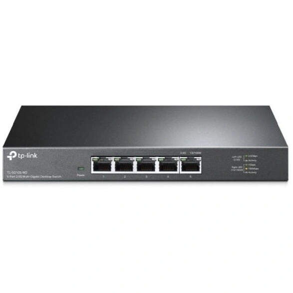 Switch TP-LINK TL-SG105-M2, Unmanaged Desktop, 5x 100Mbps/1Gbps/2.5Gbp Ports, Metal Case, Black - Imagine 1
