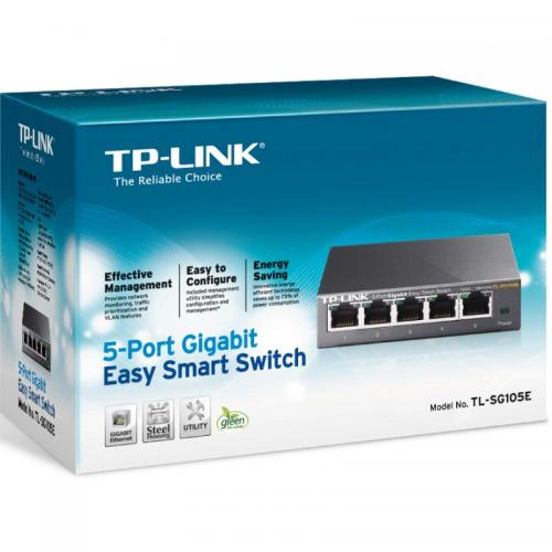 TP-LINK Switch TP-LINK TL-SG105E, 5 porturi, Black - IT-Fashion.ro