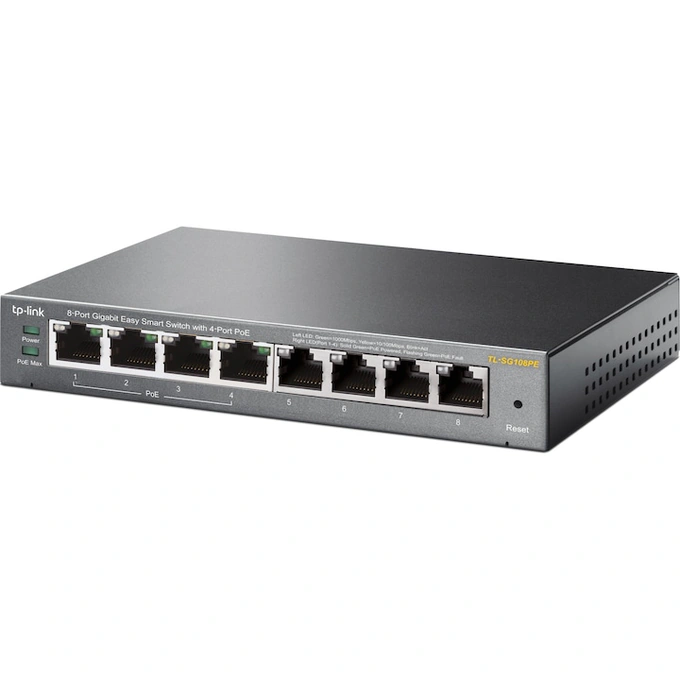TP-LINK Switch TP-Link TL-SG108PE, 8 Porturi Gigabit - IT-Fashion.ro