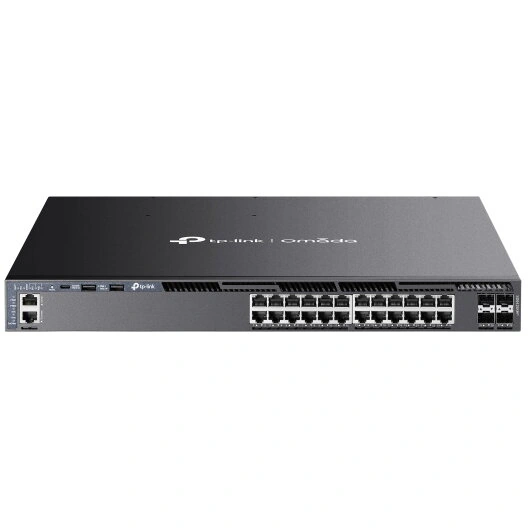 Switch TP-Link TL-SG6428X, 24-Port Gigabit L3 Managed with 4x 10G SFP+ Slots, Omada SDN, Black - Imagine 1