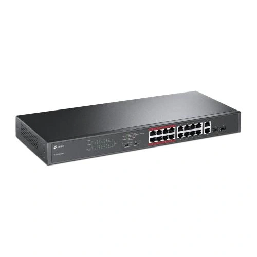 TP-LINK Switch TP-LINK TL-SL1218MP, 16 porturi, PoE, Black - IT-Fashion.ro