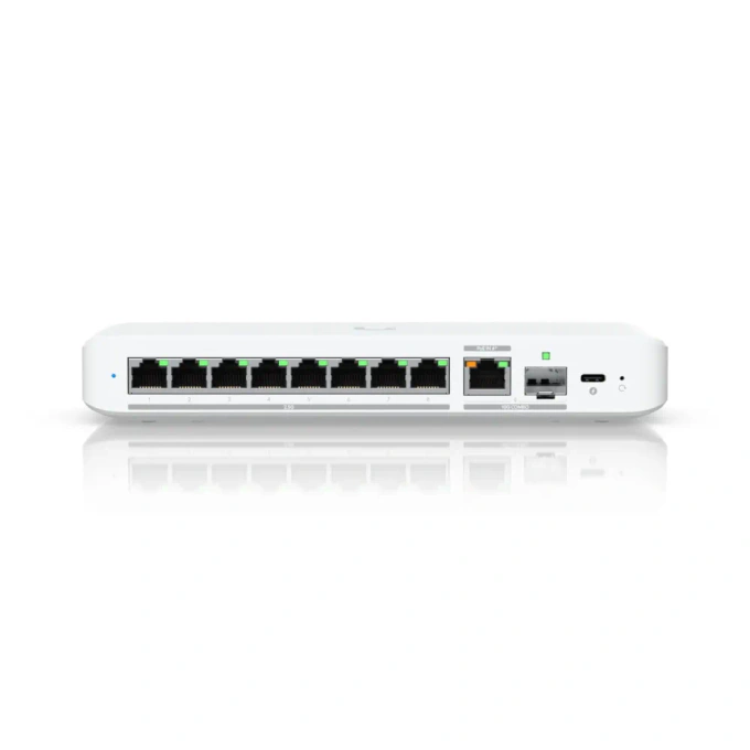 Switch UBIQUITI 8-port 2.5 GbE PoE++, 10 GbE PoE+++, White - Imagine 2