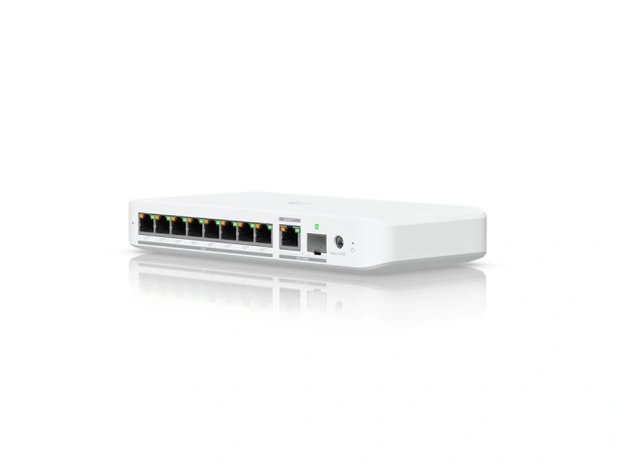 Switch Ubiquiti Flex 2.5G 8 porturi, 8×2.5 GbE, 10 GbE RJ45/SFP+, Layer 2, Compact - Imagine 1