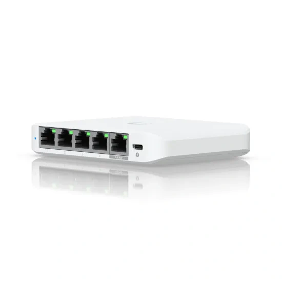 Switch UBIQUITI UniFi cu 5 porturi 2.5G, managed, carcasa plastic - USW-Flex-2.5G-5 - Imagine 1