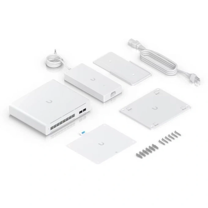 Switch UBIQUITI USW-PRO-8-POE-EU, Layer 3 UniFi, 1Gbps/10Gbps, 120W PoE++, Silver - Imagine 3