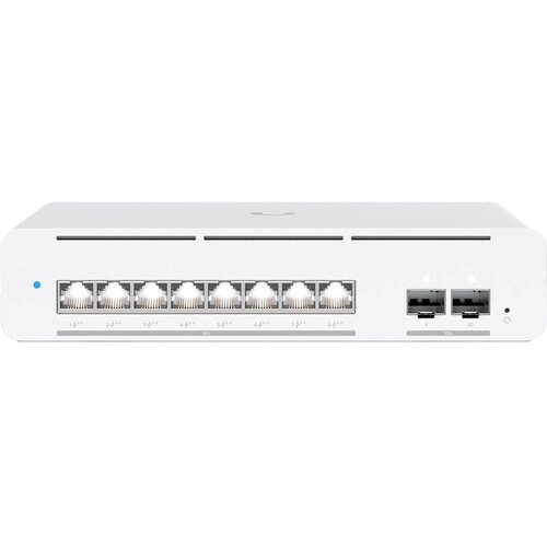 Switch UBIQUITI USW-Pro-XG-8-PoE, Layer 3 UniFi, 10Gbps, 145W PoE++, Silver - Imagine 1