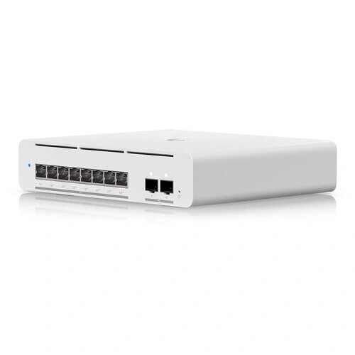 Switch UBIQUITI USW-Pro-XG-8-PoE, Layer 3 UniFi, 10Gbps, 145W PoE++, Silver - Imagine 2