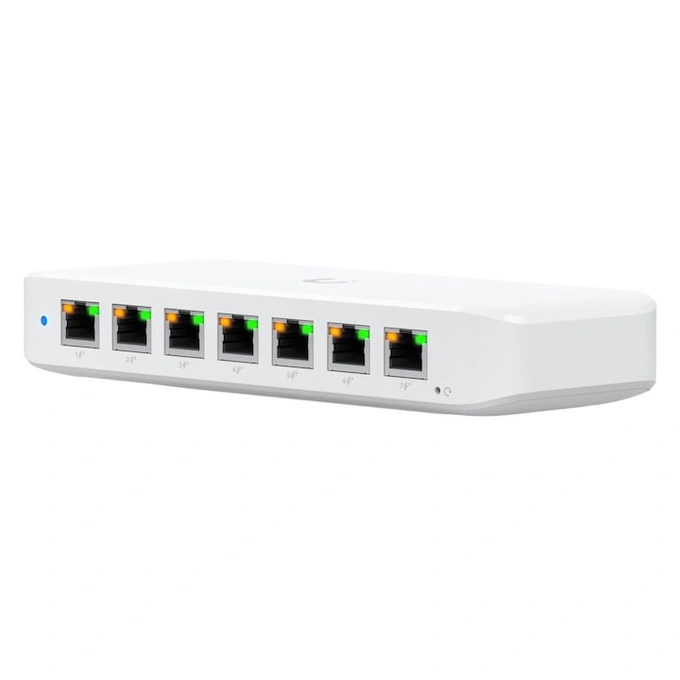 UBIQUITI USW-ULTRA-210W-EU UniFi 8-Port GbE PoE+ alimentat de intrare GbE++ 210W, White - Imagine 1