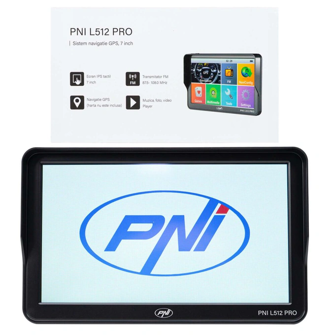 Sistem de navigatie GPS PNI L512 PRO cu parasolar, 7 inch, 800 MHz, 512MB DDR, 16GB memorie interna, FM transmitter - Imagine 3