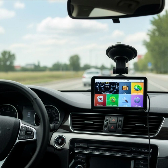 Sistem de navigatie GPS PNI L512 PRO cu parasolar, 7 inch, 800 MHz, 512MB DDR, 16GB memorie interna, FM transmitter - Imagine 4