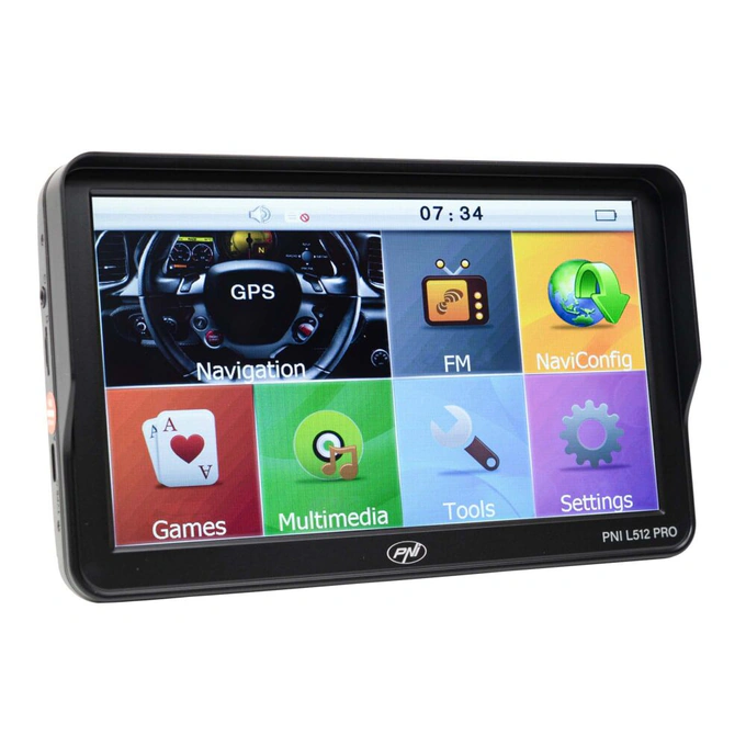 Sistem de navigatie GPS PNI L512 PRO cu parasolar, 7 inch, 800 MHz, 512MB DDR, 16GB memorie interna, FM transmitter - Imagine 5