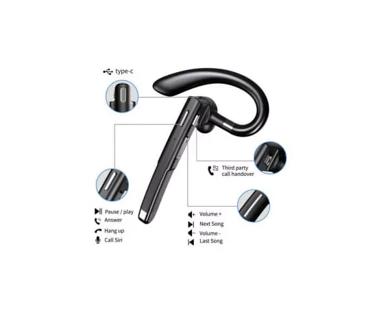 Casca Bluetooth BLAVEC DISCOVER 55, Black - Imagine 4