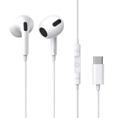 Baseus Casti cu microfon BASEUS Encok C17, USB-C, White - IT-Fashion.ro