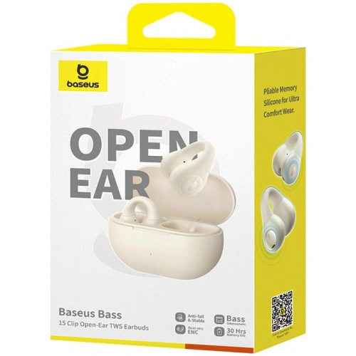 Casti Handsfree BASEUS Bass 15 Clip, White - Imagine 6