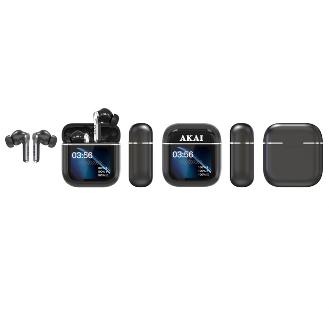 CASTI WIRELESS AKAI BTE-J600 ANC&ENC BLACK - Imagine 4